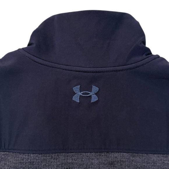 New Under Armour UA Specialist Vest Black/Gray Fleece Zip Up Zip Pockets Large - Picture 11 of 16